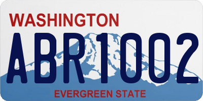 WA license plate ABR1002