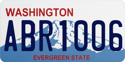WA license plate ABR1006