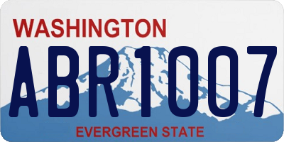 WA license plate ABR1007