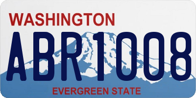 WA license plate ABR1008
