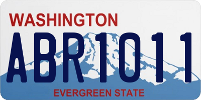 WA license plate ABR1011