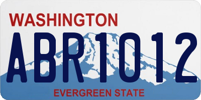 WA license plate ABR1012