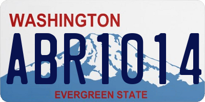 WA license plate ABR1014