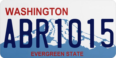 WA license plate ABR1015
