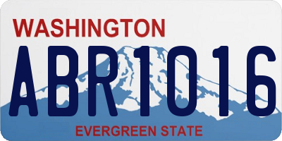 WA license plate ABR1016