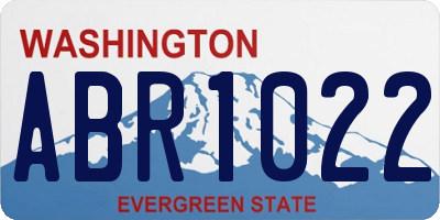 WA license plate ABR1022