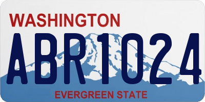 WA license plate ABR1024
