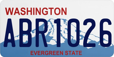 WA license plate ABR1026