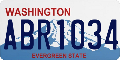 WA license plate ABR1034