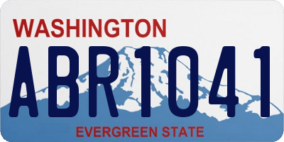 WA license plate ABR1041
