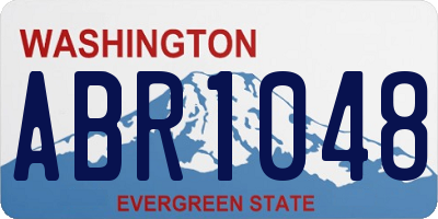 WA license plate ABR1048