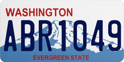 WA license plate ABR1049