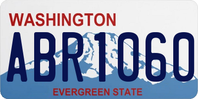 WA license plate ABR1060