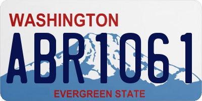 WA license plate ABR1061
