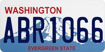 WA license plate ABR1066