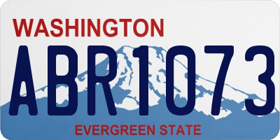 WA license plate ABR1073