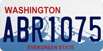 WA license plate ABR1075