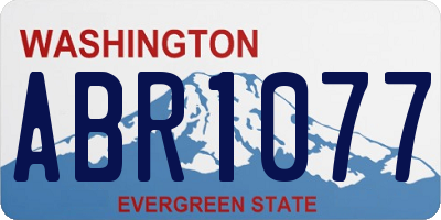 WA license plate ABR1077