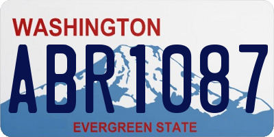 WA license plate ABR1087