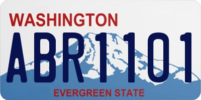 WA license plate ABR1101