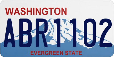 WA license plate ABR1102