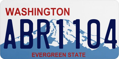 WA license plate ABR1104