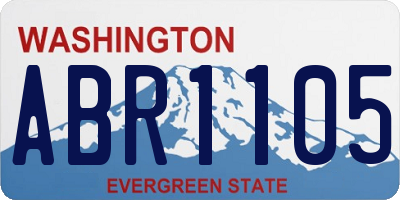 WA license plate ABR1105