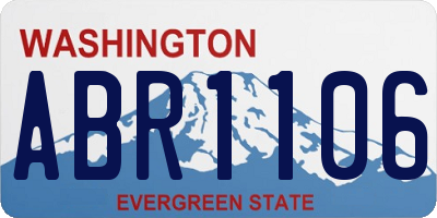 WA license plate ABR1106
