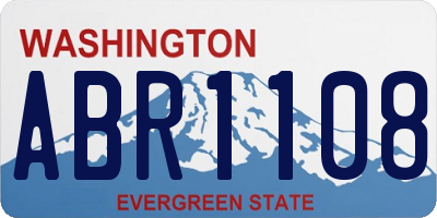 WA license plate ABR1108