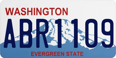 WA license plate ABR1109