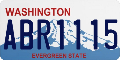 WA license plate ABR1115