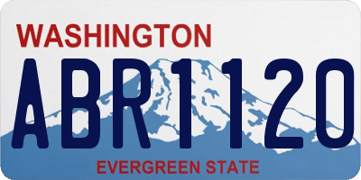 WA license plate ABR1120