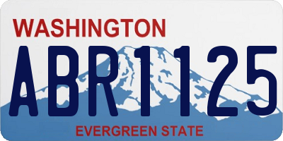 WA license plate ABR1125