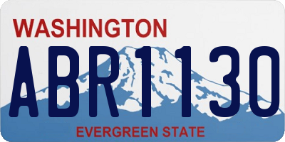 WA license plate ABR1130