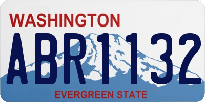WA license plate ABR1132
