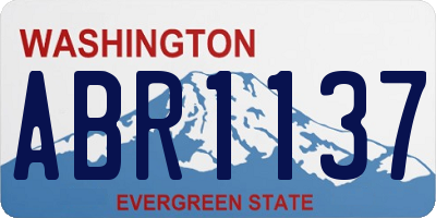 WA license plate ABR1137