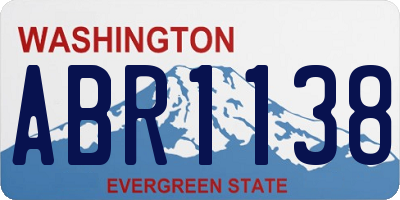 WA license plate ABR1138