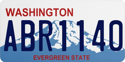 WA license plate ABR1140