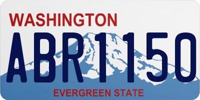 WA license plate ABR1150