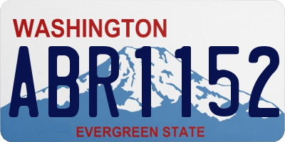 WA license plate ABR1152