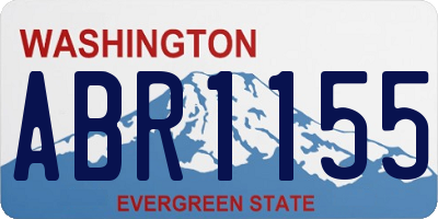 WA license plate ABR1155