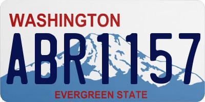 WA license plate ABR1157