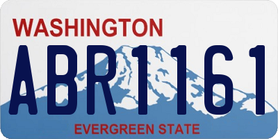 WA license plate ABR1161