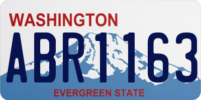 WA license plate ABR1163