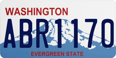 WA license plate ABR1170