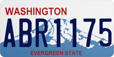 WA license plate ABR1175