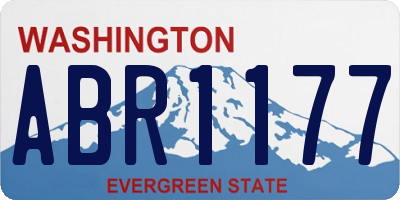 WA license plate ABR1177