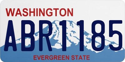 WA license plate ABR1185
