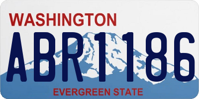 WA license plate ABR1186