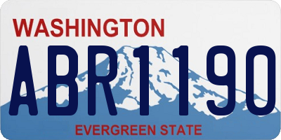 WA license plate ABR1190